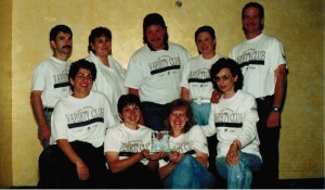 Mike Starchuk - with the other Variety Club Raquetball Tournament Organizers - 1997