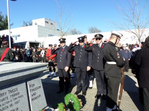 Honoured to be at the Cloverdale Cenotaph with Surrey Fire Fighter - Local1271 Brothers, for Remembrance Day - MikeStarchuk.com