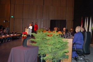 Mayor Linda Hepner, giving her inaugural address — MikeStarchuk.com