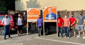 Part of the Surrey-Cloverdale NDP Sign Team - MikeStarchuk.com