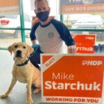 Surrey Fire Fighter Rich and puppy Sven want you to Vote for Mike Starchuk - MikeStarchuk.com